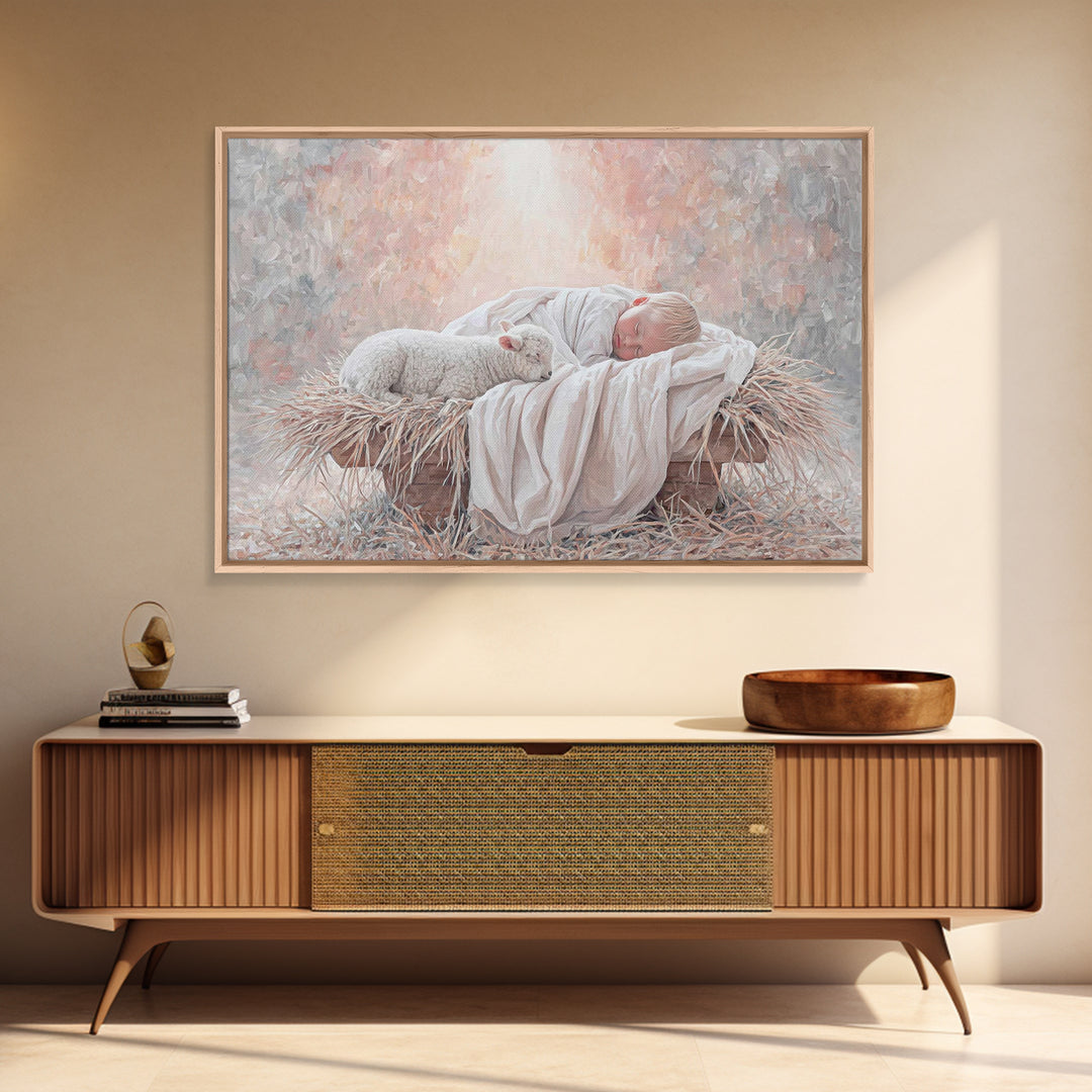 Star of Bethlehem – Framed Canvas Print – Christmas Wall Art – Christian Art – Christian Wall Art – Jesus Painting – Christian Art Canvas