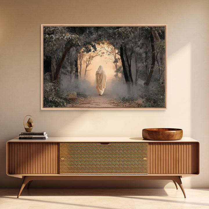 Forest Reverence – Framed Canvas Print – Christian Art Canvas – Christian Wall Art – Christian Painting – Moody Christian Art