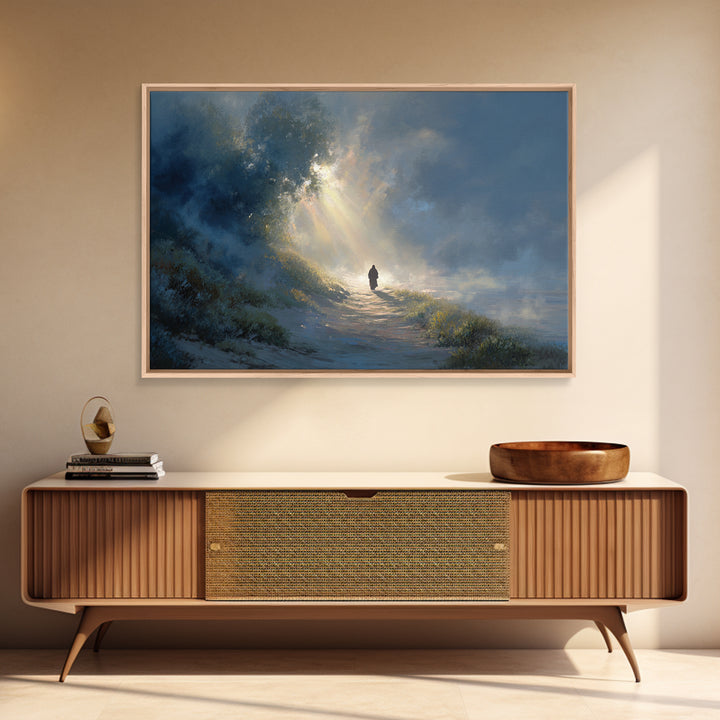 Path Of Mercy – Framed Canvas Print – Christian Wall Art – Jesus Painting – Christian Art Canvas – Moody Christian Art – Christian Gift Ide