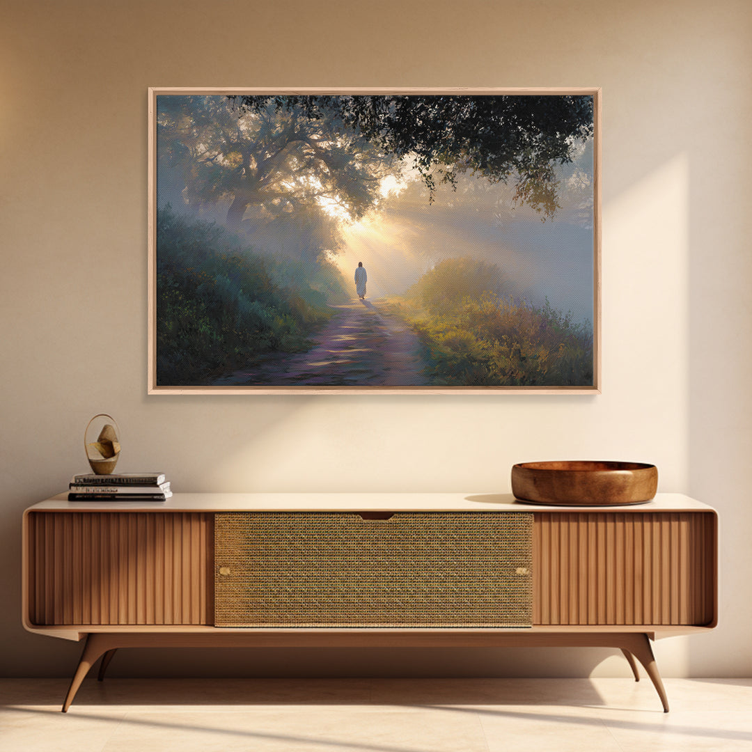 Light Of Dawn | Framed Canvas Print | Christian Wall Art | Jesus Canvas Art | Christian Art Print | Modern Christian Painting | Christian D