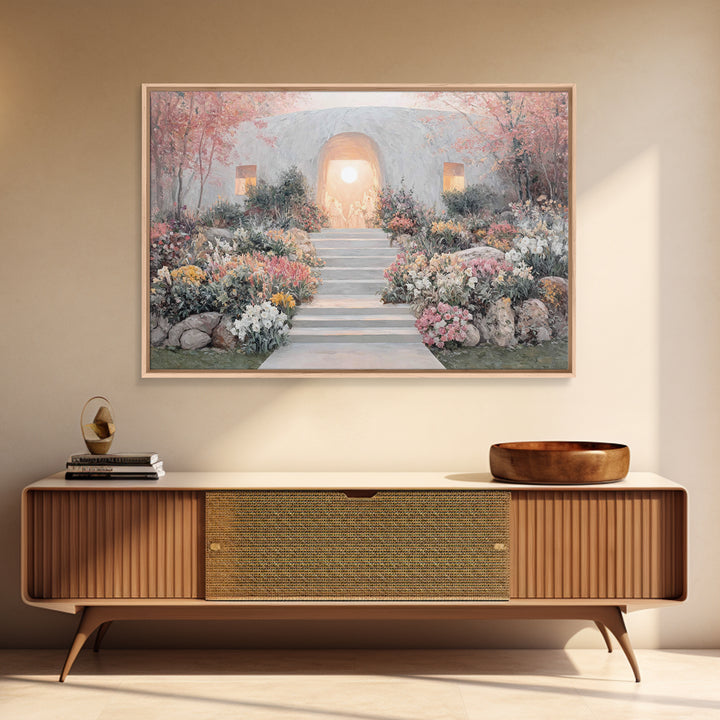 Risen Glory – Framed Canvas Print – Christian Wall Art – Christian Art Canvas – Christian Paintings – Easter Christian Art – Christian Deco
