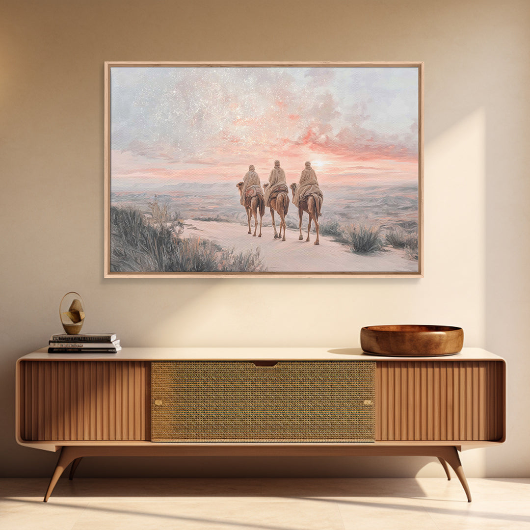 Dawn To Bethlehem – Framed Canvas Print – Christian Art – Christian Art Canvas – Christian Christmas Art – Christmas Wall Art – Subtle Chri