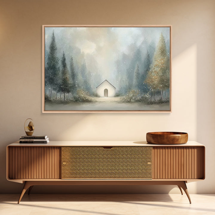 Silent Forest Sanctuary | Framed Canvas Print | Christian Art Canvas | Christian Gift Ideas | Christian Wall Art | Christmas Art | Modern C