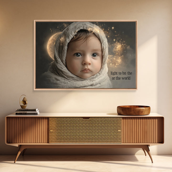 Starborn Hope, Framed Canvas Print, Christian Wall Art, Christian Art Canvas, Jesus Christmas Art, Christian Christmas Art, Christian Gift