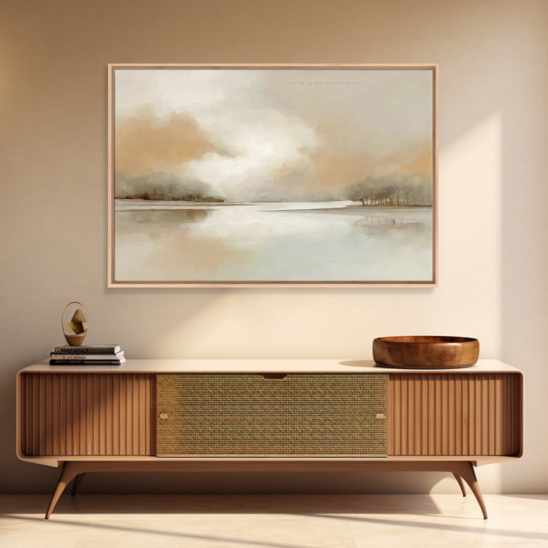 Still Waters Calm | Framed Canvas Print | Christian Wall Art | Christian Art Canvas | Minimalist Christian Art | Christian Art Prints | Chr