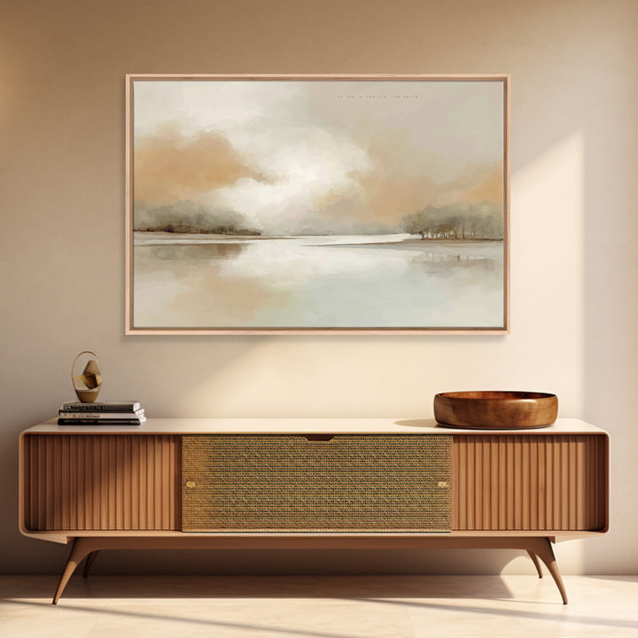 Still Waters Calm | Framed Canvas Print | Christian Wall Art | Christian Art Canvas | Minimalist Christian Art | Christian Art Prints | Chr