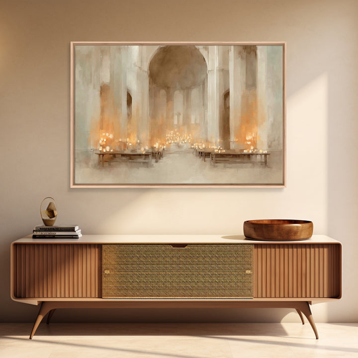 Sanctuary Of Grace – Framed Canvas Print – Christian Wall Art – Christian Art Canvas – Minimalist Christian Art – Christian Paintings – Chr