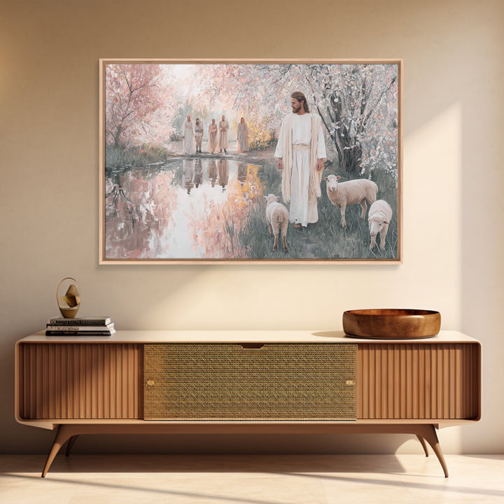 Blossoms Of Mercy – Framed Canvas Print – Jesus Painting – Christian Wall Art – Christian Art Canvas – Modern Christian Art – Christian Gif