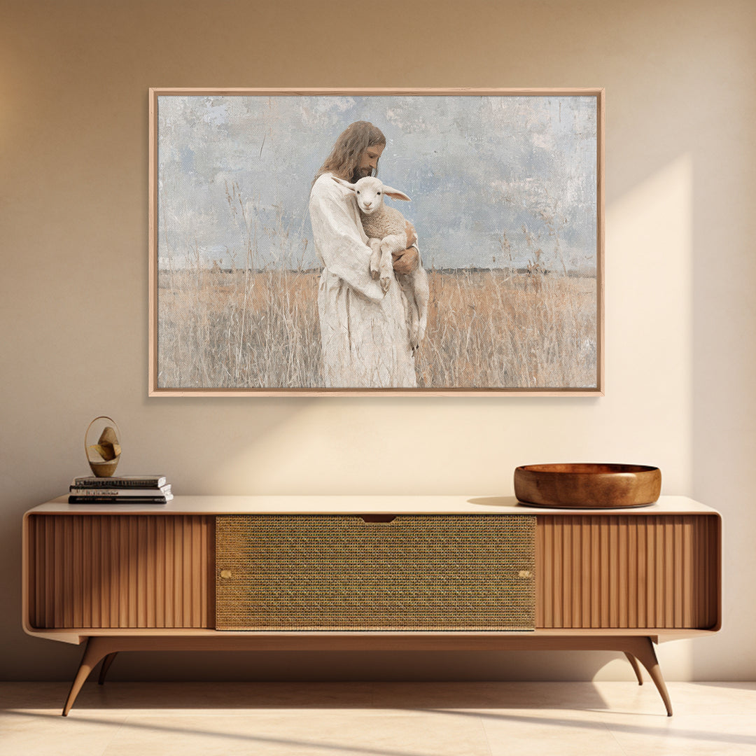 Held In Grace, Framed Canvas Print, Jesus Painting, Christian Wall Art, Christian Art Canvas, Christian Art Prints, Christian Decor