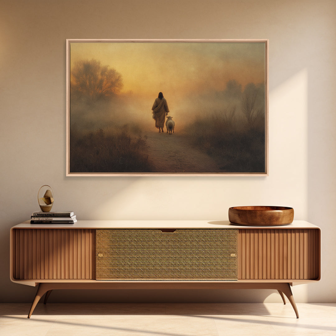 Valley Of Dawn | Framed Canvas Print | Christian Wall Art | Christian Art Canvas | Moody Christian Art | Christian Decoration | Christian A