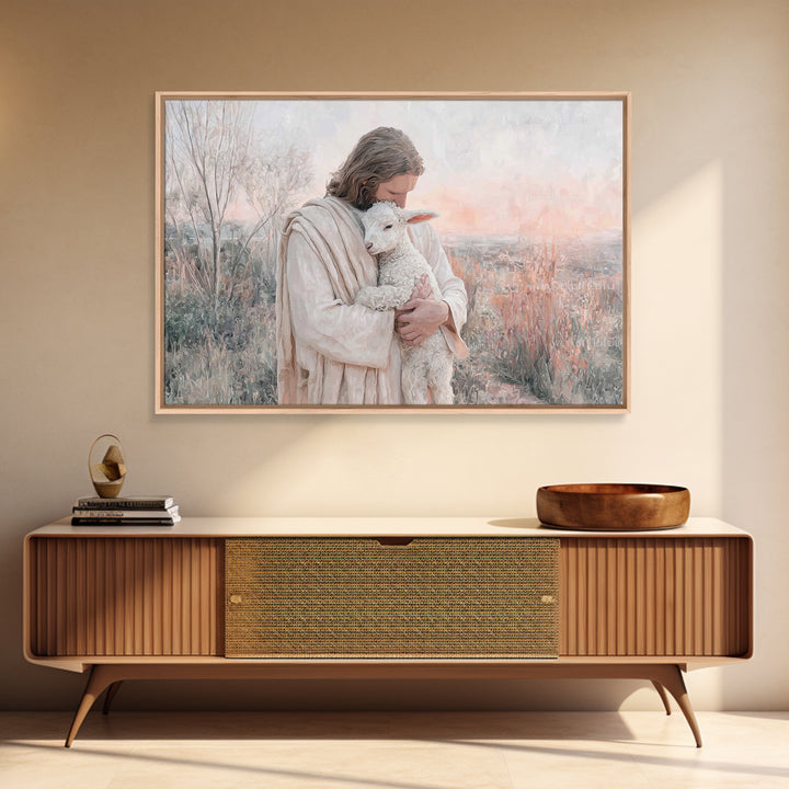 Cradle Of Mercy – Framed Canvas Print – Jesus Painting – Christian Wall Art – Christian Art Canvas – Christian Art Prints – Christian Gift