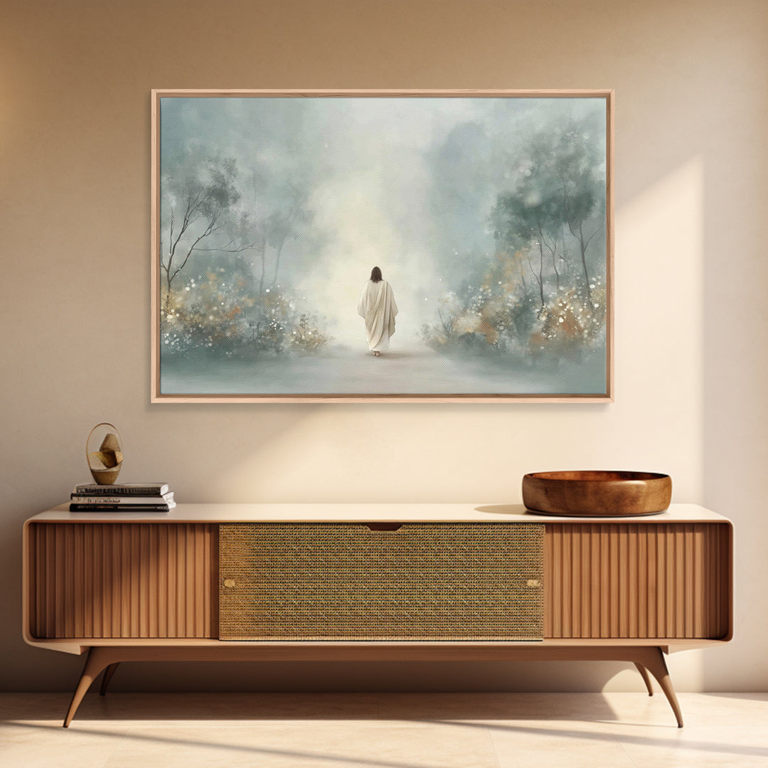 Path Of His Peace – Framed Canvas Print – Christian Wall Art – Christian Art Canvas – Subtle Christian Art – Christian Paintings – Christia