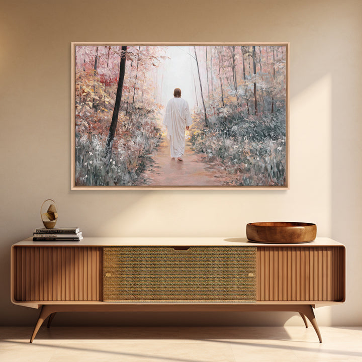 Light Through The Trees | Framed Canvas Print | Christian Wall Art | Christian Art Canvas | Modern Christian Art | Christian Gift Ideas | C