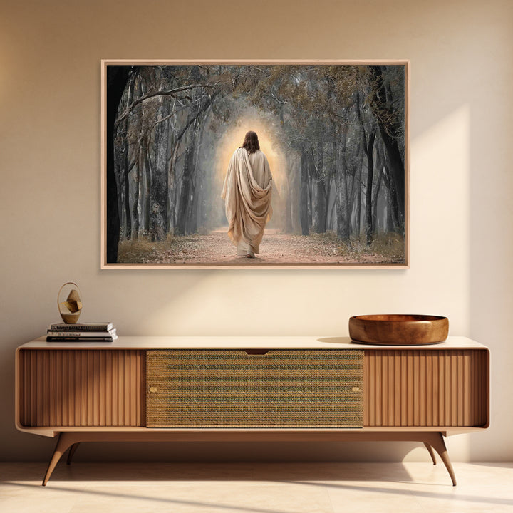 Glory In The Woodland – Framed Canvas Print – Christian Wall Art – Christian Art Canvas – Moody Christian Art – Christian Decoration – Chri