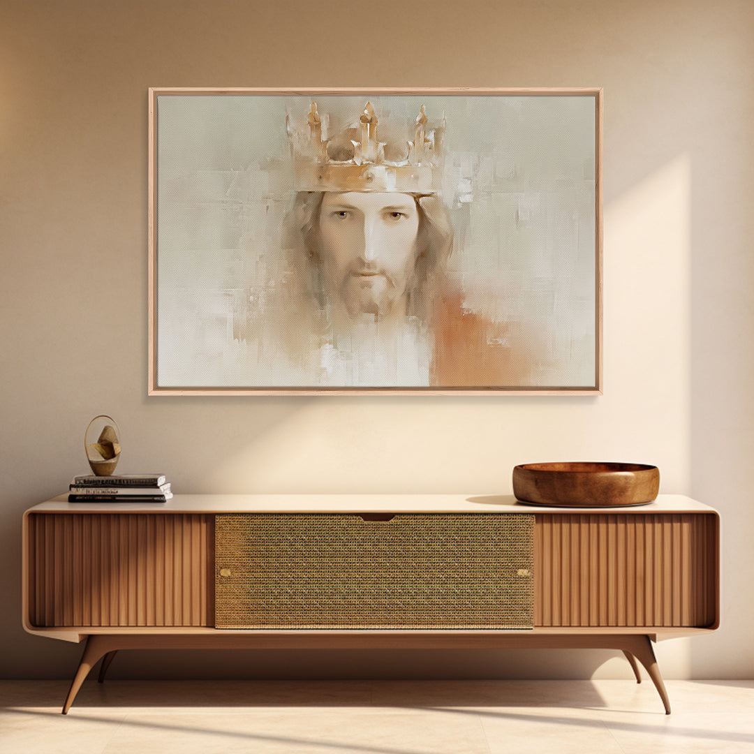 Crown Of Mercy | Framed Canvas Print | Christian Wall Art | Jesus Painting | Christian Art Canvas | Modern Christian Art | Christian Art Pr