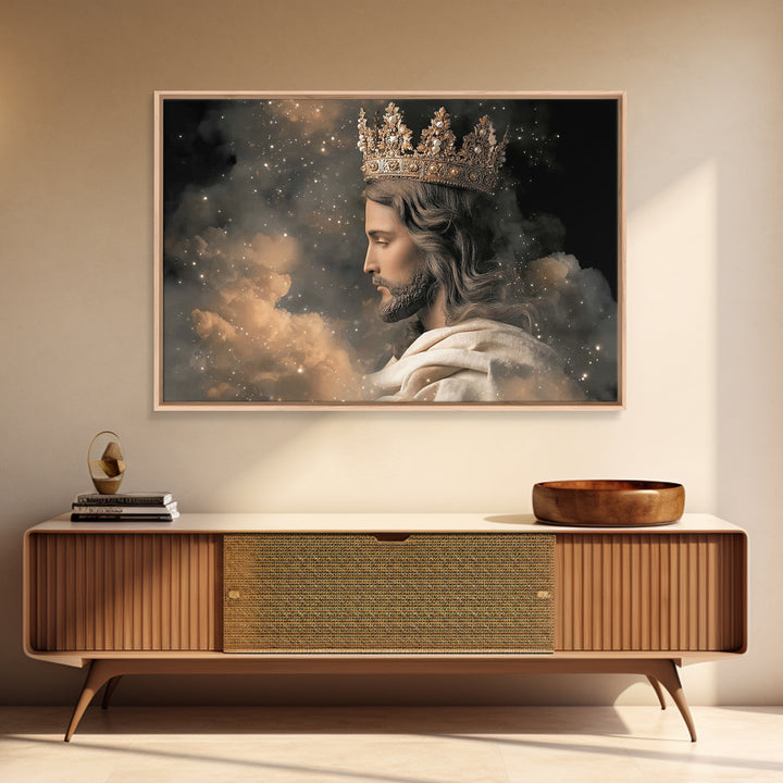 Heavenly Majesty – Framed Canvas Print – Christian Wall Art – Jesus Painting – Christian Art Canvas – Christian Decoration – Christian Art