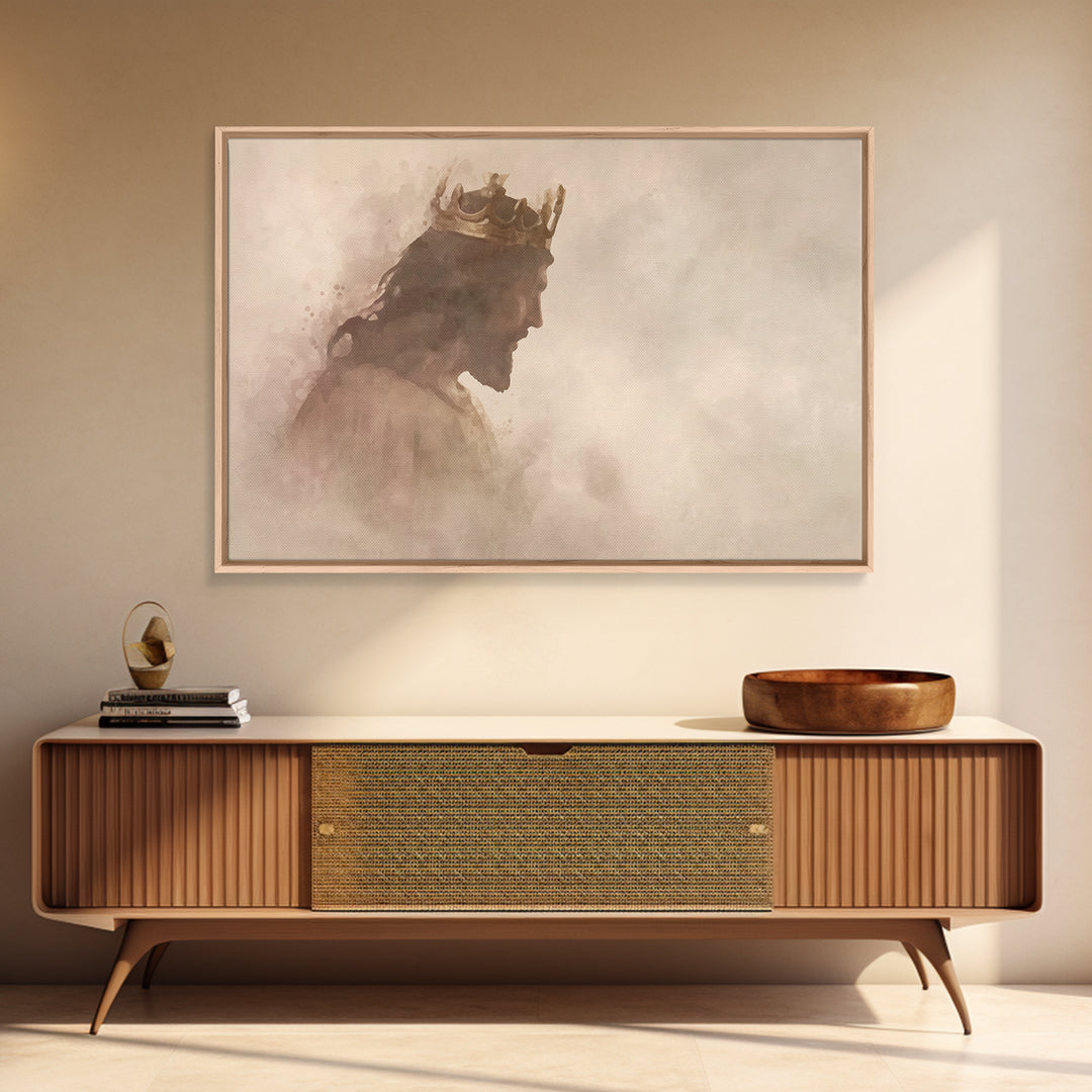 Gentle Reign, Framed Canvas Print, Christian Wall Art, Christian Art Canvas, Subtle Christian Art, Christian Art Prints, Jesus Painting