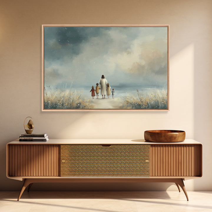 Sacred Journey Sky | Framed Canvas Print | Christian Art Canvas | Christian Art Prints | Christian Wall Art | Jesus Painting | Christian Gi