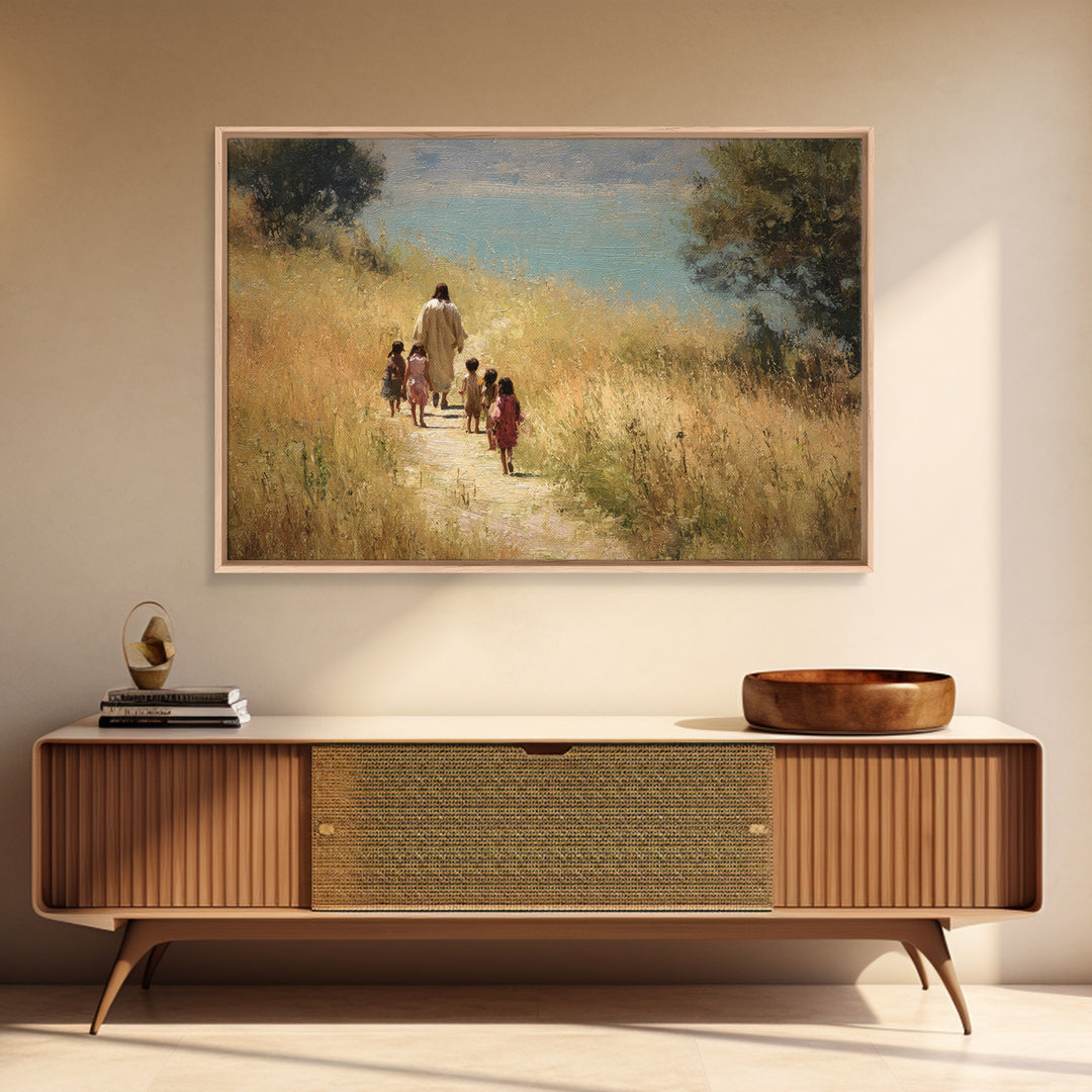 Path Of Mercy – Framed Canvas Print – Christian Wall Art – Jesus Painting – Christian Art Canvas – Christian Gift Ideas – Christian Decor