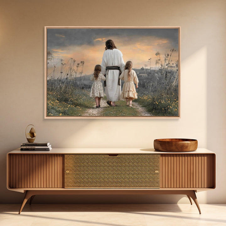 Evening Grace – Framed Canvas Print – Christian Art Canvas – Jesus Painting – Christian Wall Art – Christian Decorations – Christian Gift I
