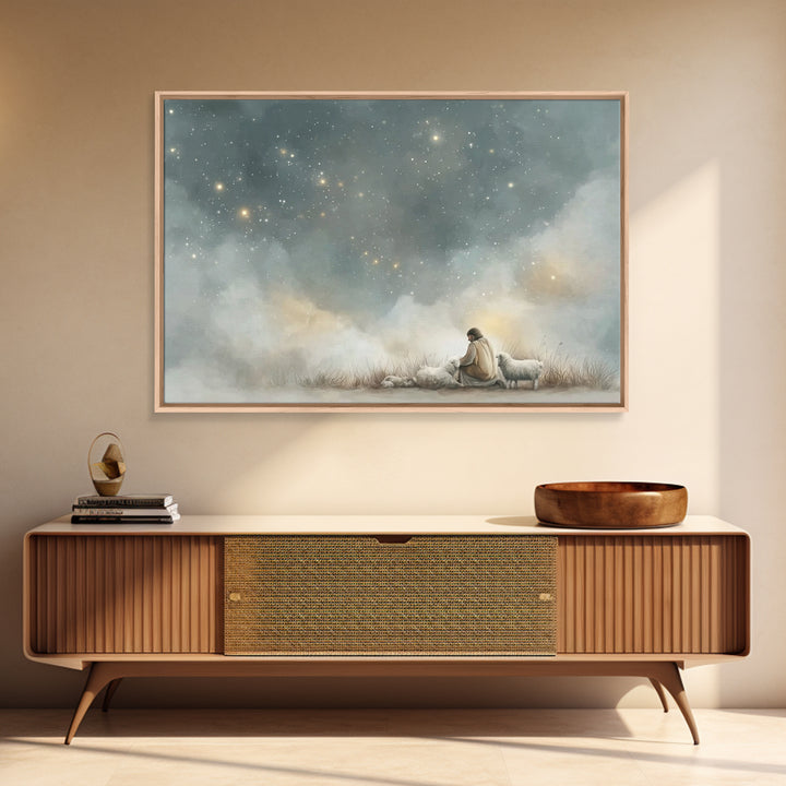 Starry Devotion – Framed Canvas Print – Christian Art Canvas – Christian Wall Art – Christian Painting – Subtle Christian Art – Christian G