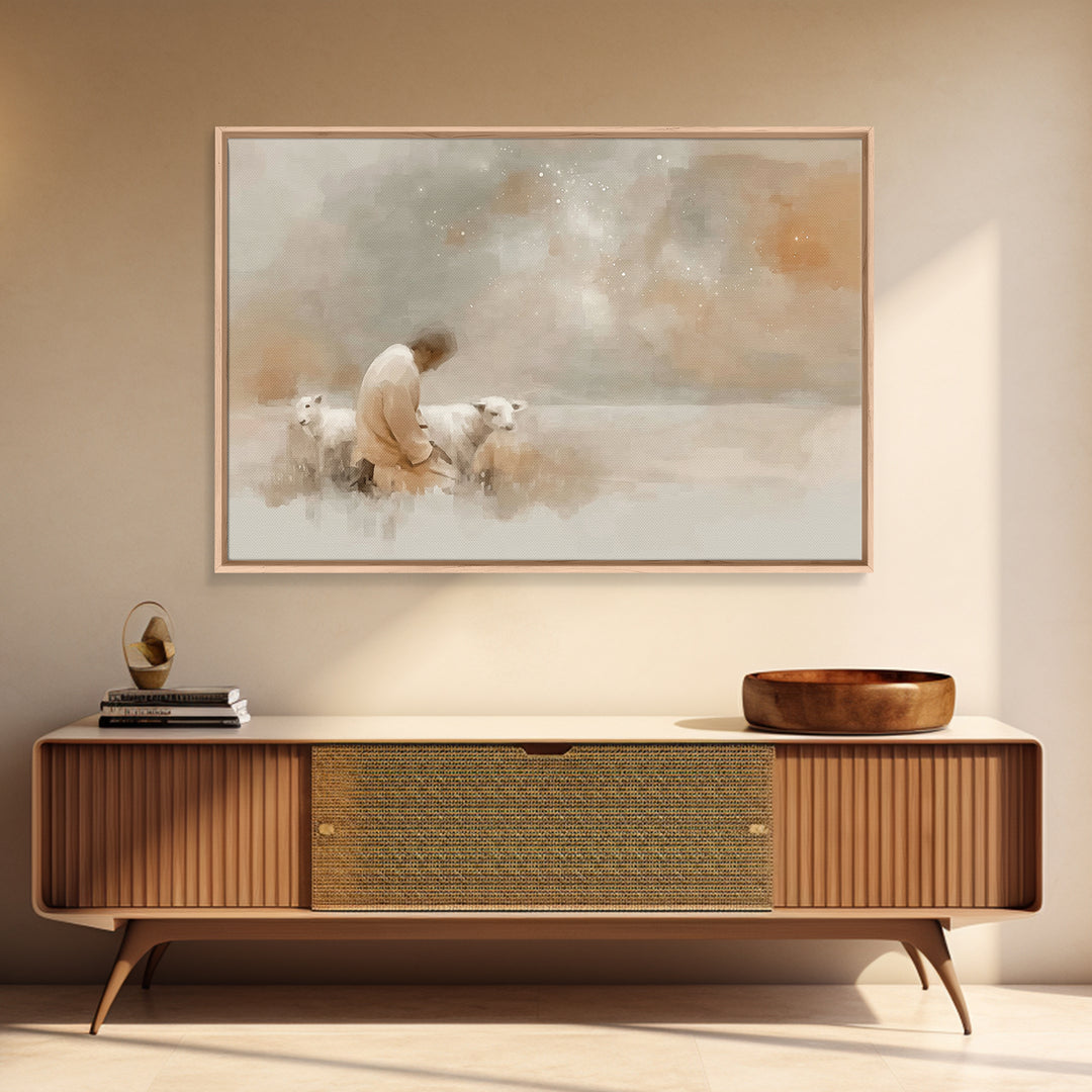 Silent Petition – Framed Canvas Print – Christian Art Canvas – Christian Painting – Christian Wall Art – Moody Christian Art – Christian Gi