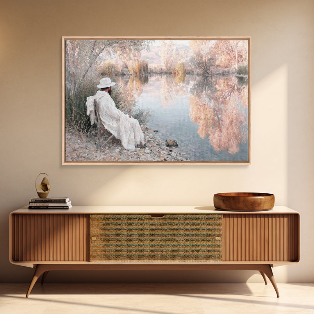 Dawn Shepherd Peace | Framed Canvas Print | Christian Wall Art | Christmas Art Prints | Jesus Painting | Christian Art Canvas | Christian D