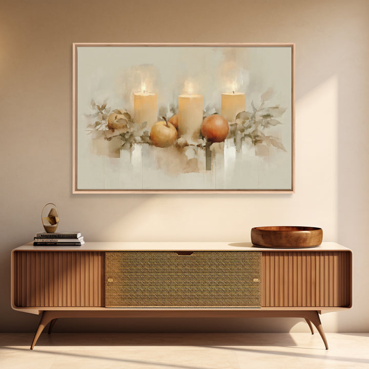 Harvest Light | Framed Canvas Print | Christian Wall Art | Christmas Canvas Wall Art | Christian Art Canvas | Vintage Christmas Art | Chris
