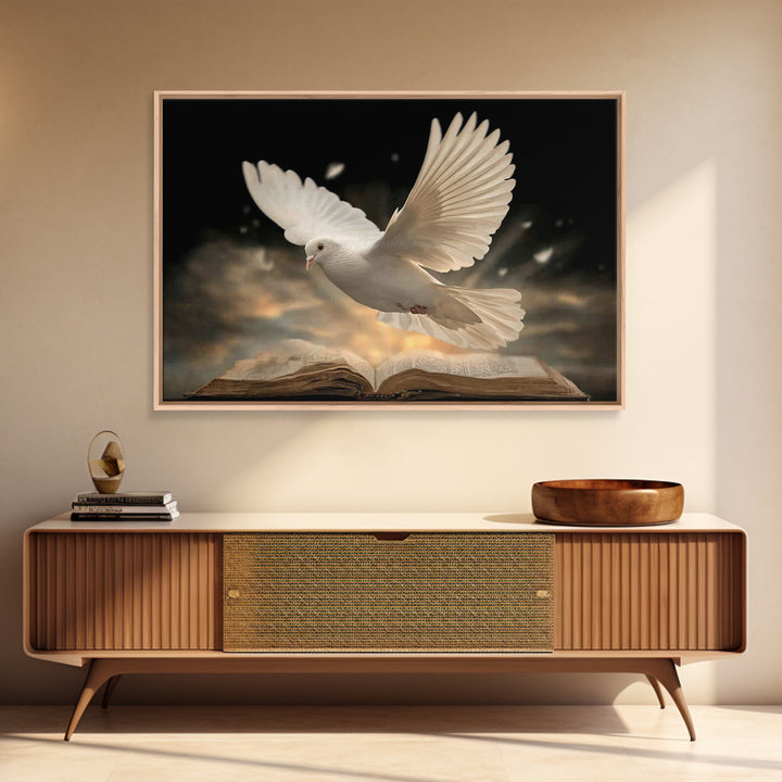 Dove Of Hope – Framed Canvas Print – Christian Wall Art – Christian Art Canvas – Modern Christian Art – Christian Gift Ideas – Christian Pa