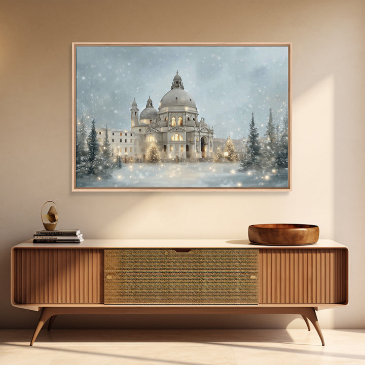 Sanctuary Of Light – Framed Canvas Print – Christmas Art Prints – Christian Wall Art – Christian Art Canvas – Christian Christmas Art – Chr