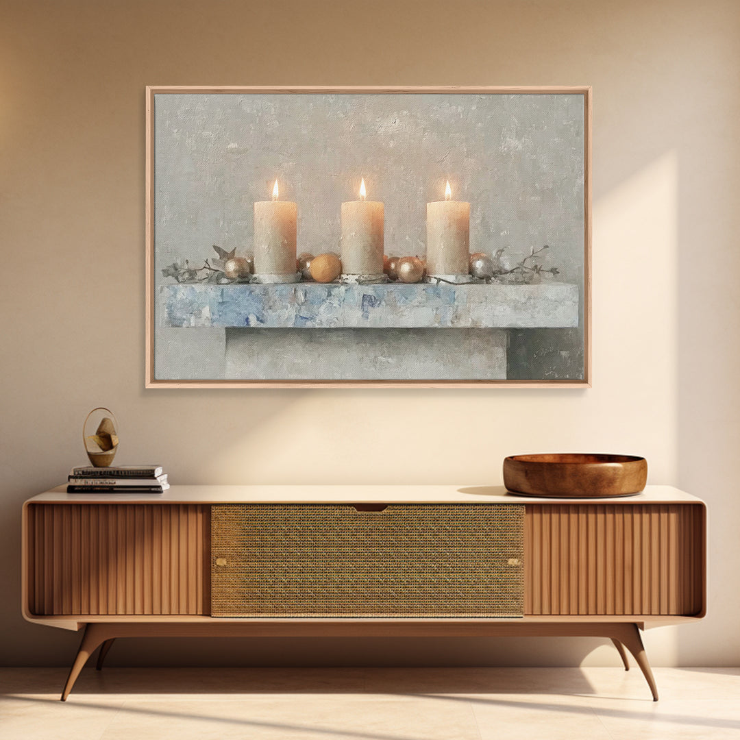Quiet Trinity Glow | Framed Canvas Print | Christian Art Canvas | Subtle Christian Art | Christmas Art Work | Christian Wall Art | Christia