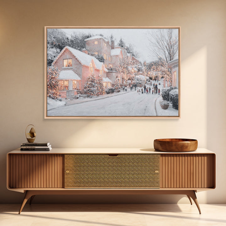 Holiday Lane Blessing – Framed Canvas Print – Framed Christmas Art – Christmas Wall Art – Christian Christmas Art – Christmas Art Prints –