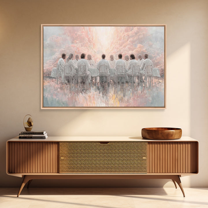 Radiant Fellowship Grace | Framed Canvas Print | Christian Wall Art | Modern Christian Art | Jesus Painting | Christian Christmas Art | Chr
