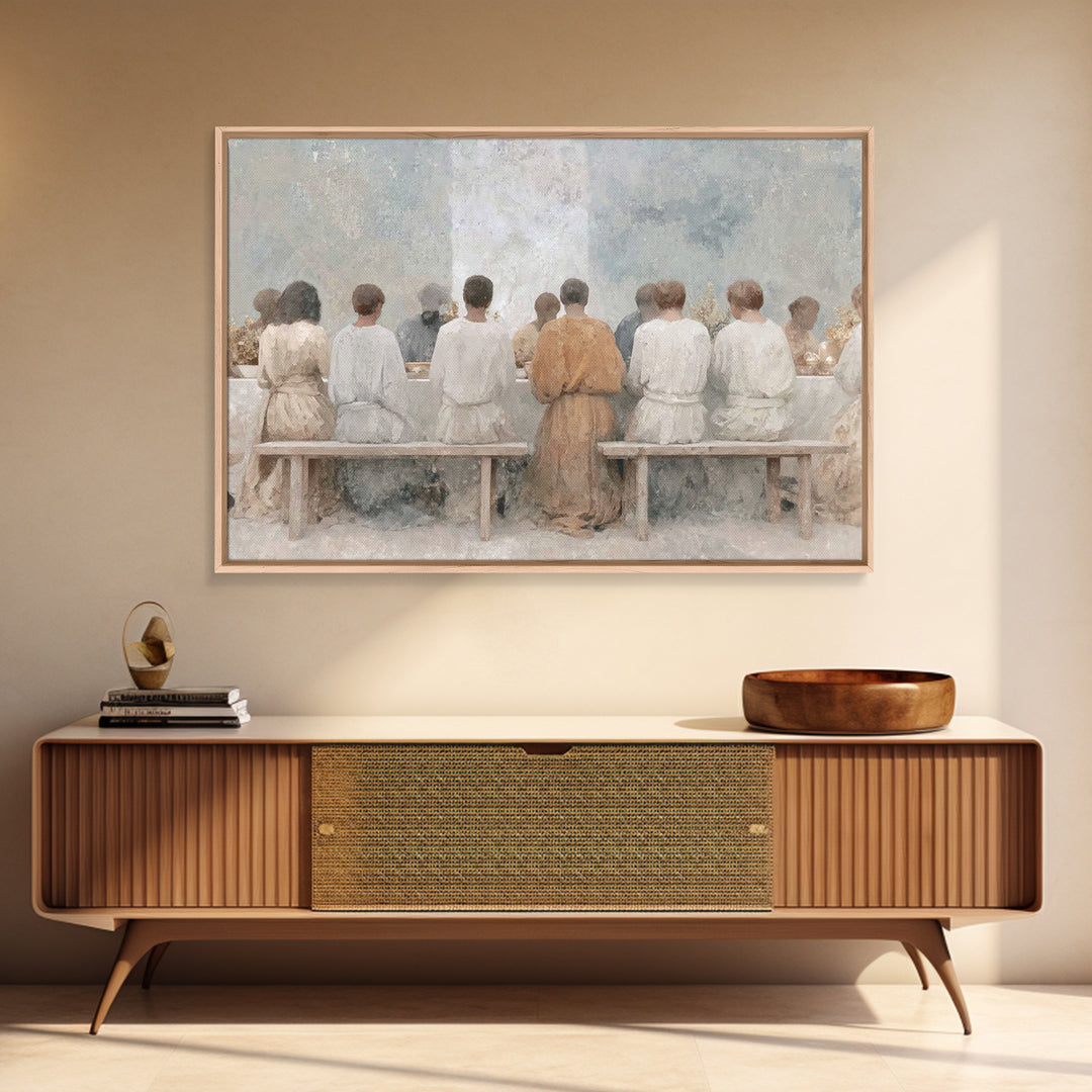 Sacred Table Harmony – Framed Canvas Print – Christian Wall Art – Christian Art Canvas – Jesus Painting – Vintage Christian Art – Christian