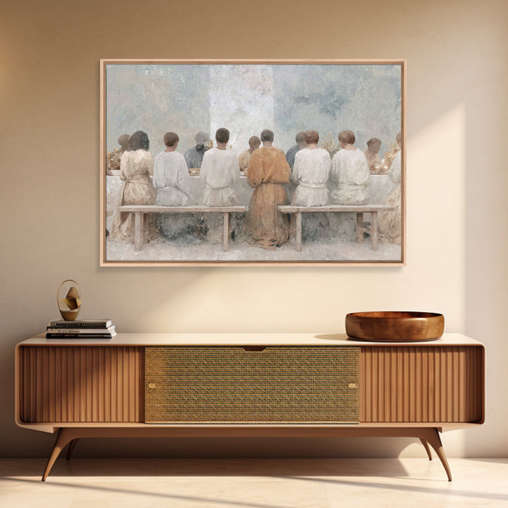 Sacred Table Harmony – Framed Canvas Print – Christian Wall Art – Christian Art Canvas – Jesus Painting – Vintage Christian Art – Christian