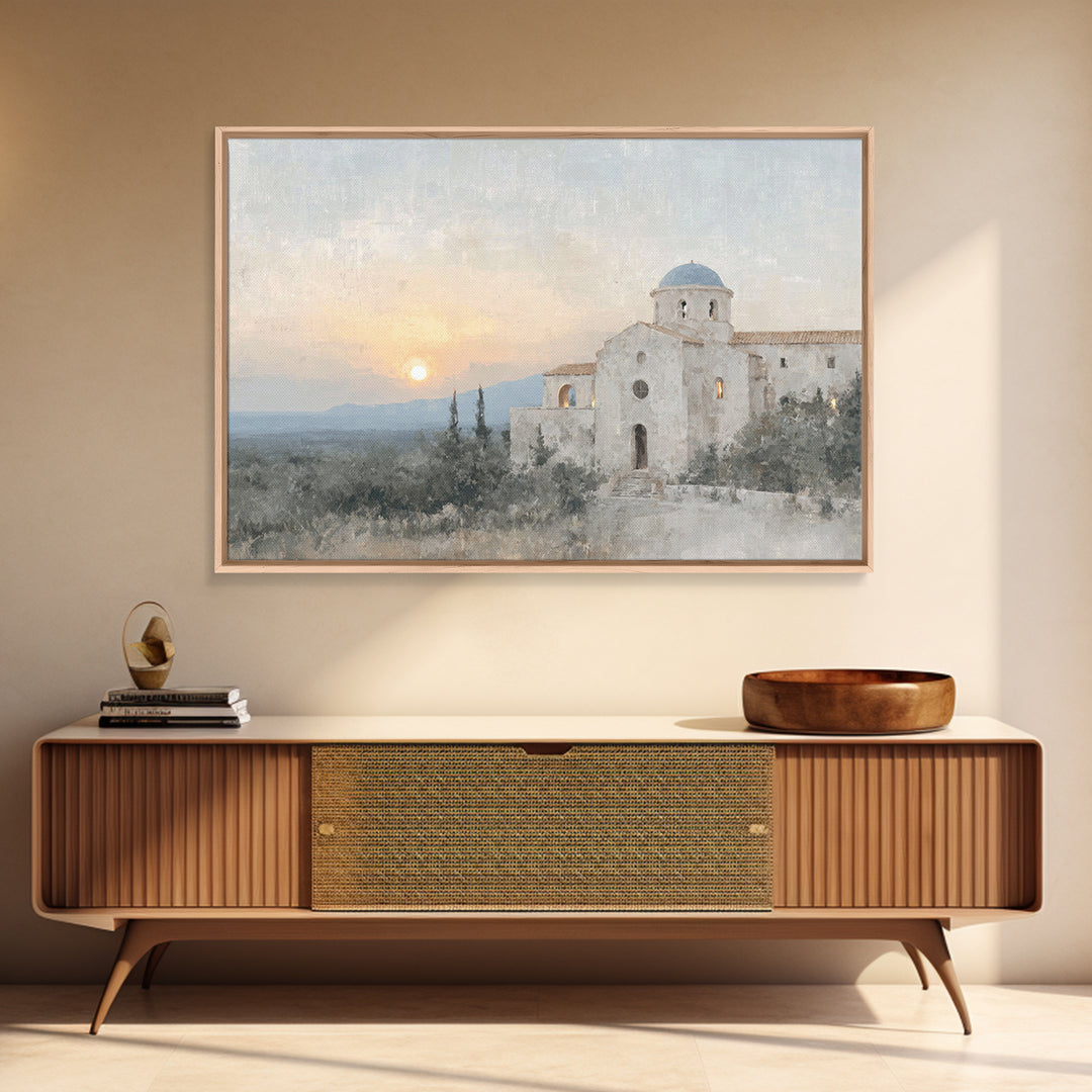 Sunset Sanctuary Rise | Framed Canvas Print | Christian Wall Art | Christian Art Canvas | Vintage Christian Art | Christian Paintings | Chr