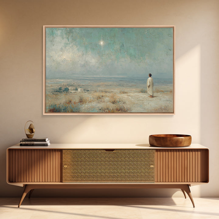 Promise Of The Star – Framed Canvas Print – Christian Wall Art – Christian Art Canvas – Subtle Christian Art – Christmas Art – Christian Ch