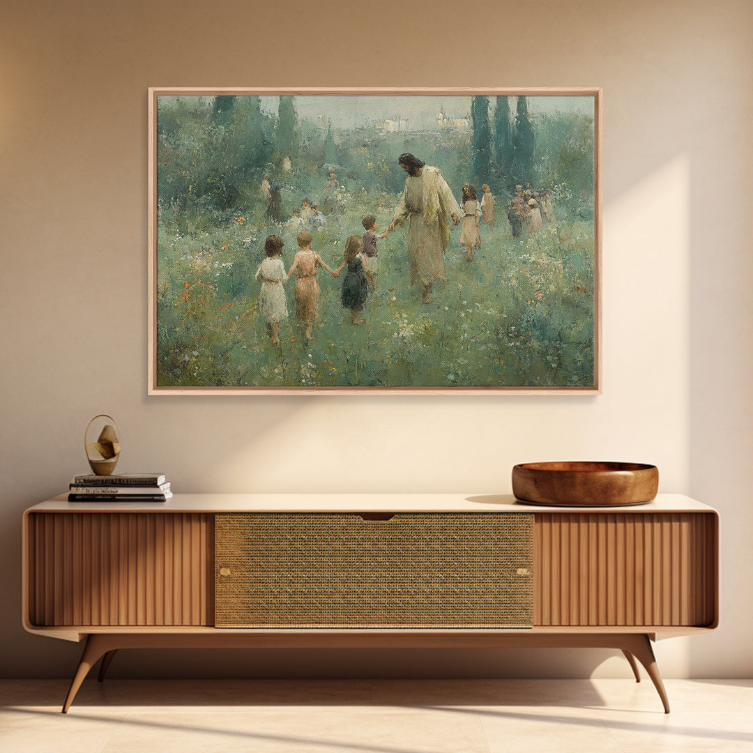 Manger In The Mist – Framed Canvas Print – Christian Wall Art – Christian Art Canvas – Christmas Art – Moody Christmas Art – Jesus Christma