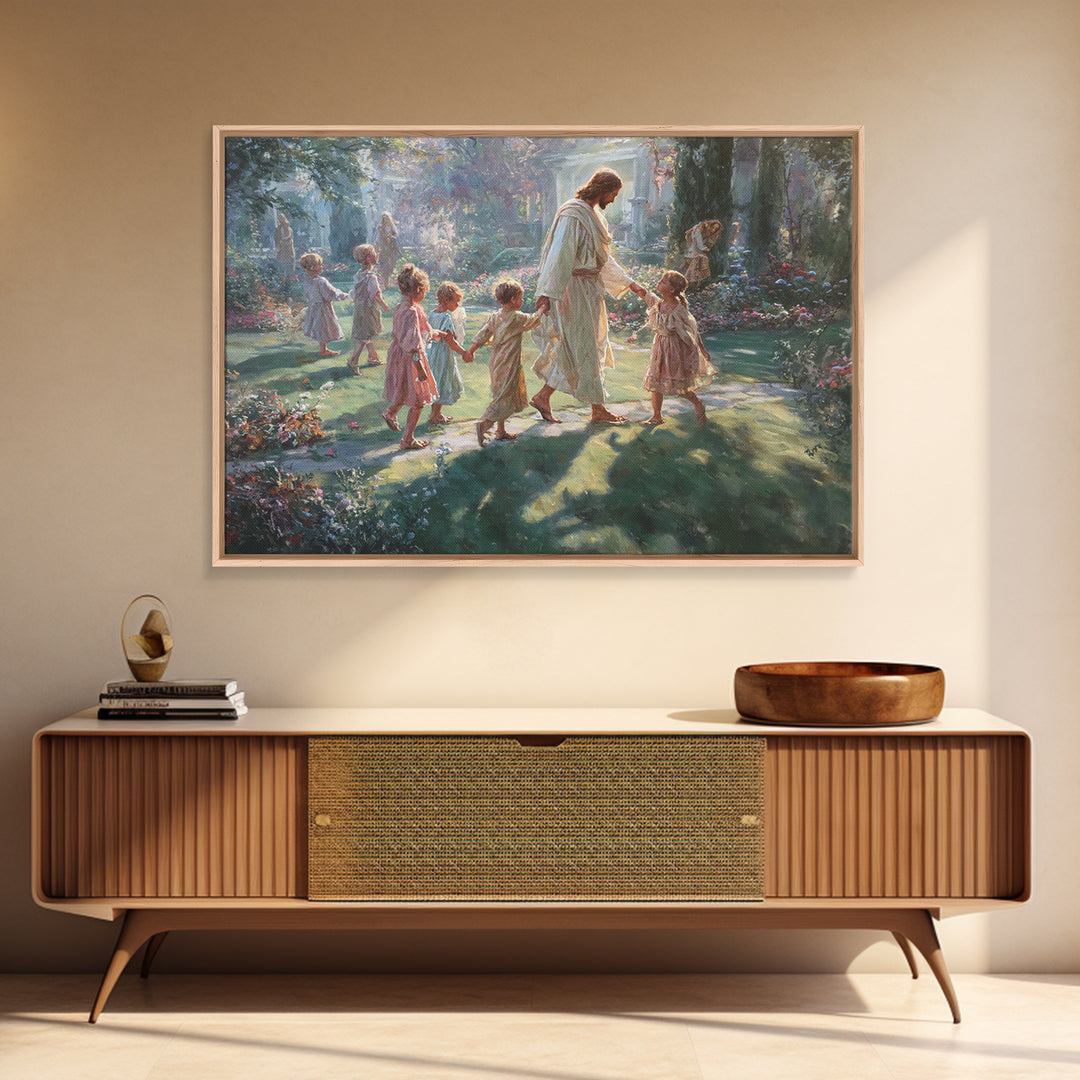 Garden Of Mercy – Framed Canvas Print – Christian Wall Art – Jesus Painting – Christian Art Canvas – Christian Decor – Christian Gift Ideas