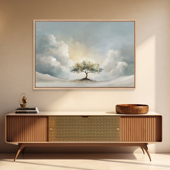 Tree Of Promise | Framed Canvas Print | Christian Wall Art | Christian Art Canvas | Christian Decor | Minimalist Christian Art