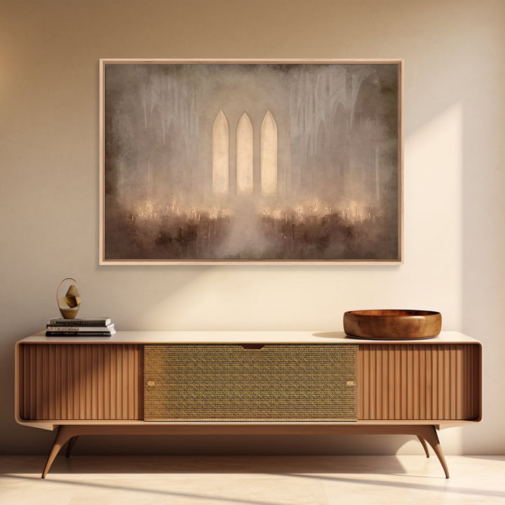Sanctuary Dawn – Framed Canvas Print – Christian Art Canvas – Christmas Wall Art – Moody Christmas Art – Christian Art – Christian Decorati
