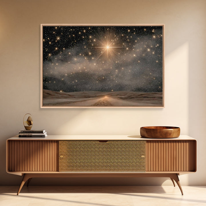 The Guiding Star – Framed Canvas Print – Christian Wall Art – Christian Art Canvas – Christmas Art – Christian Decor – Christian Gift