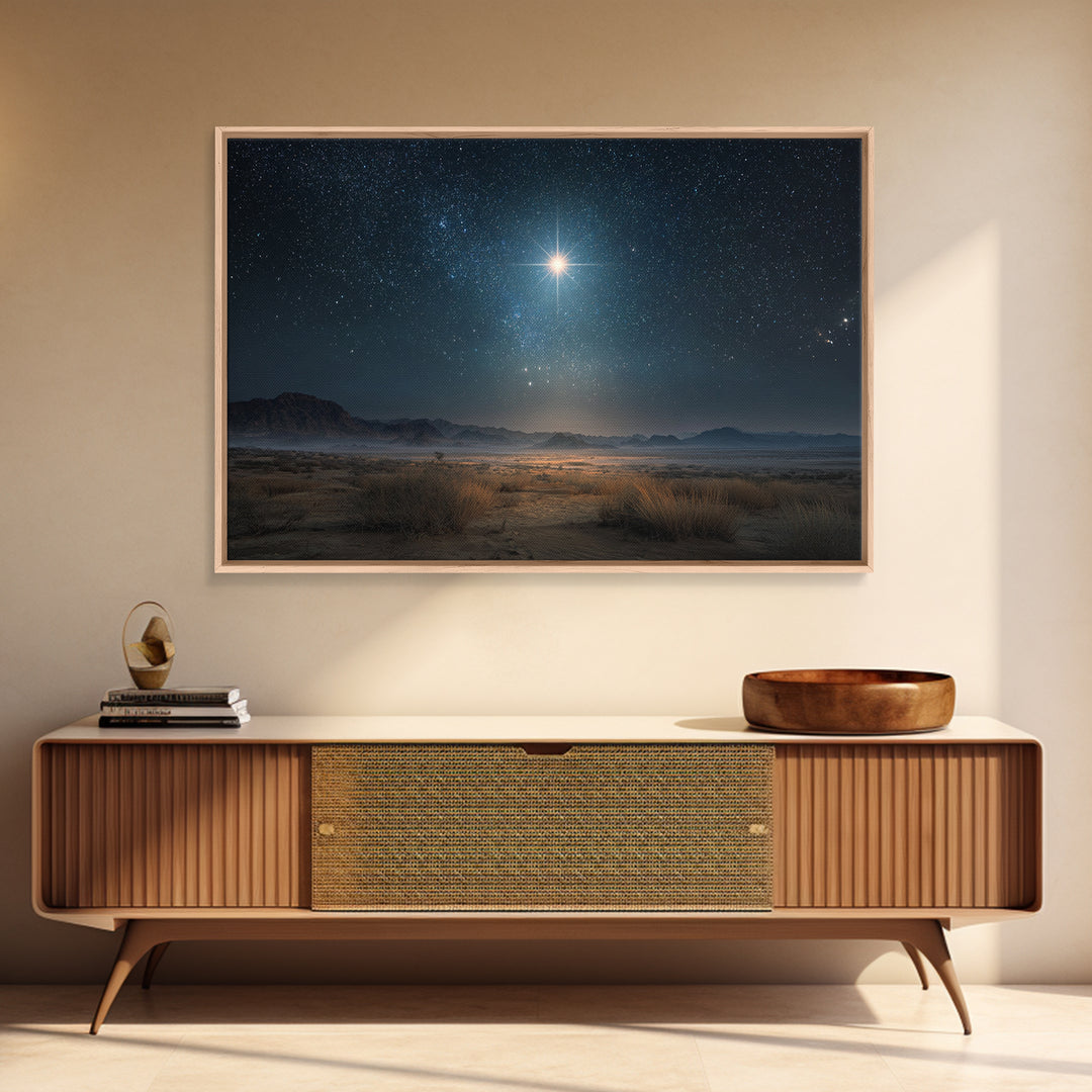 Eternal Dawn Star – Framed Canvas Print – Christian Art Canvas – Christmas Wall Art – Christian Christmas Art – Christian Decoration – Chri