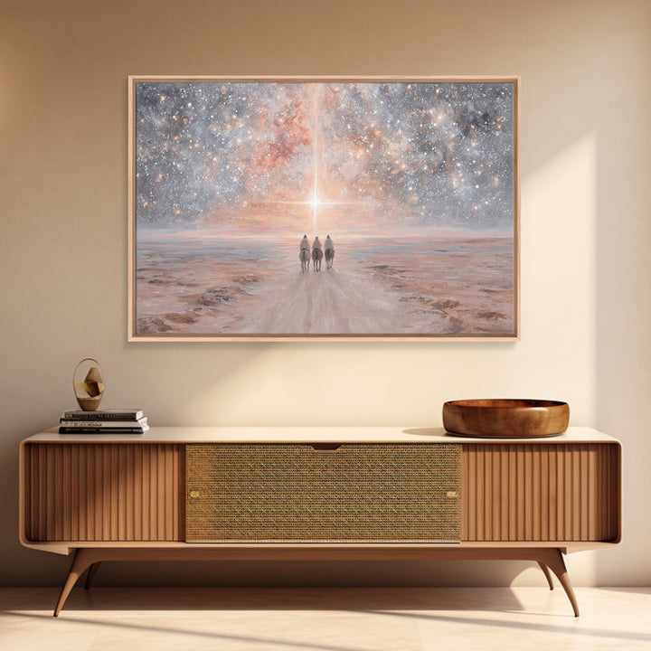 Journey Of The Magi – Framed Canvas Print – Christian Christmas Art – Christian Art Canvas – Christmas Wall Art – Christian Decor For Home