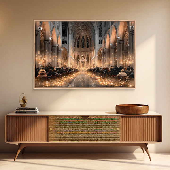 Sacred Illumination – Framed Canvas Print – Christmas Art Prints – Christian Art Canvas – Christian Christmas Decorations – Christian Gift