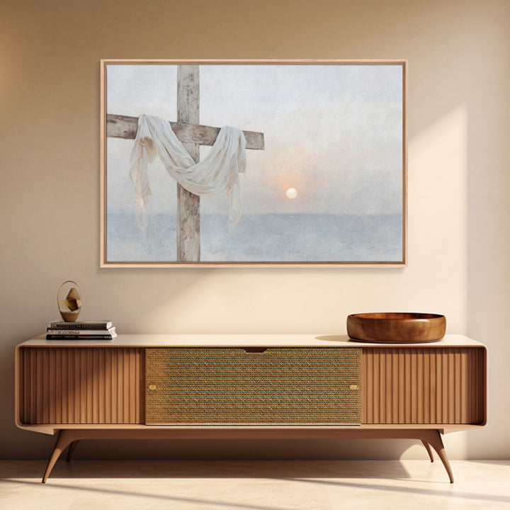 Morning Of Redemption | Framed Canvas Print | Christian Wall Art | Subtle Christian Art | Christian Art Canvas | Christian Painting