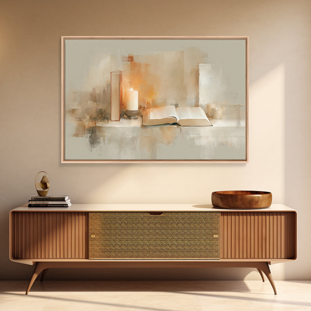 Quiet Revelation | Framed Canvas Print | Christian Decor | Christmas Art | Christian Wall Art | Christian Painting | Christian Art Canvas