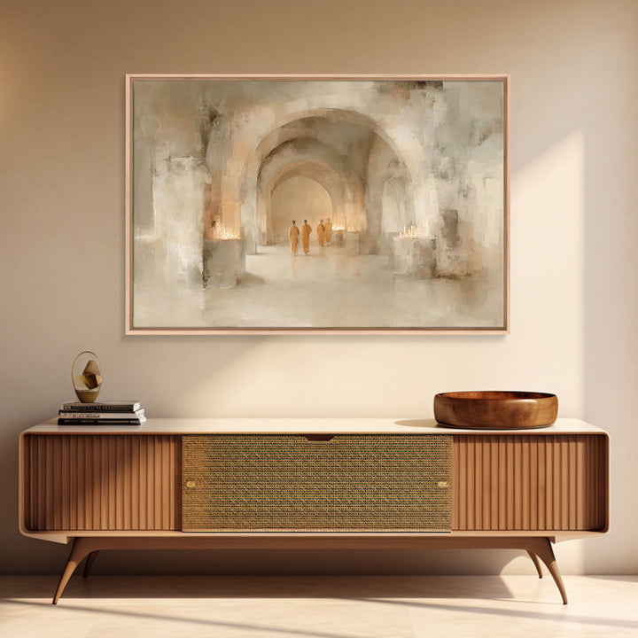 Halls Of Reverence | Framed Canvas Print | Christian Painting | Christmas Art | Christian Wall Art | Christian Decor | Christian Art Canvas