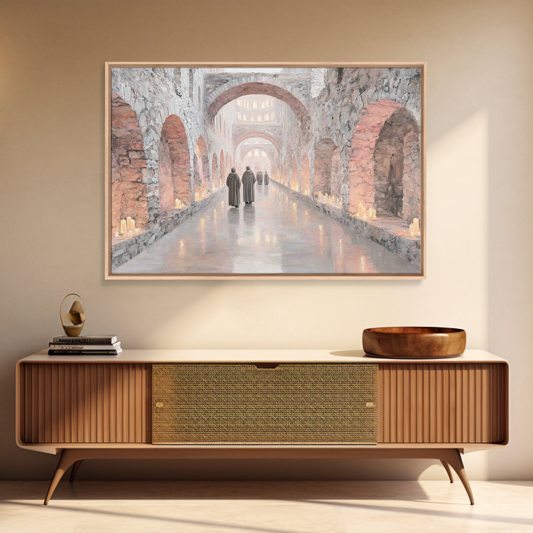 Journey Of The Faithful | Framed Canvas Print | Christian Art Canvas | Christian Wall Art | Christian Decor | Christian Painting | Christma
