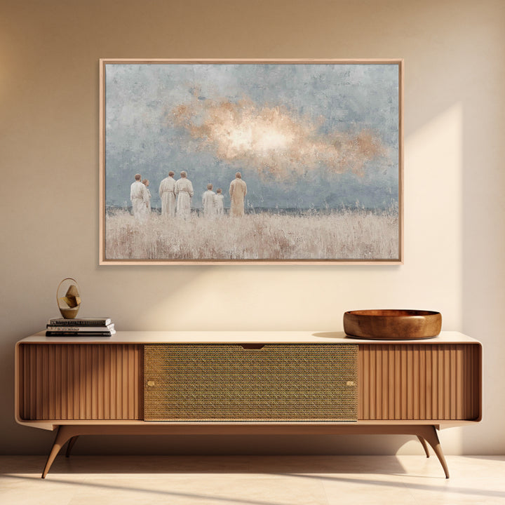 Heavenly Wonder – Framed Canvas Print – Christian Wall Art – Christian Christmas Art – Christian Art Canvas – Jesus Painting – Christmas Wa